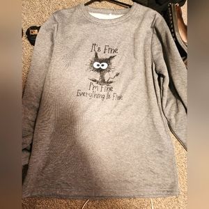 Grey sweatshirt fleece XL